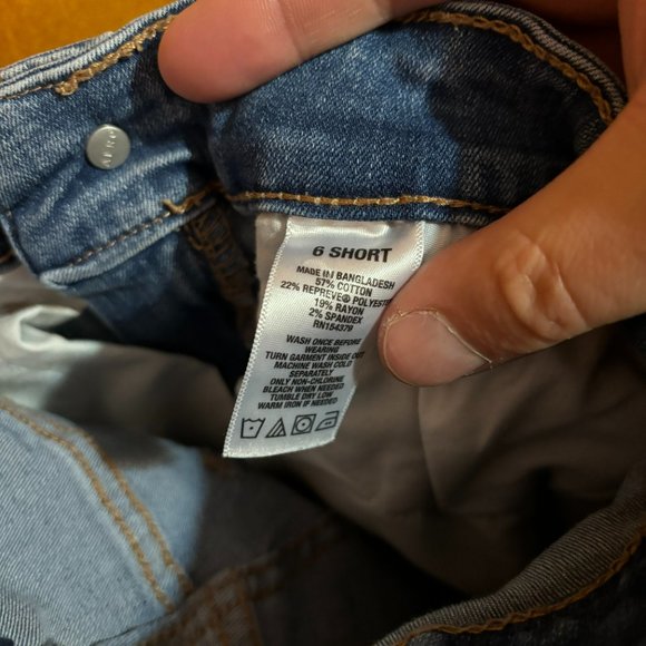 Aeropostale Super High Rise Jegging Distressed 6 Short Medium Wash Denim Legging - Picture 16 of 16